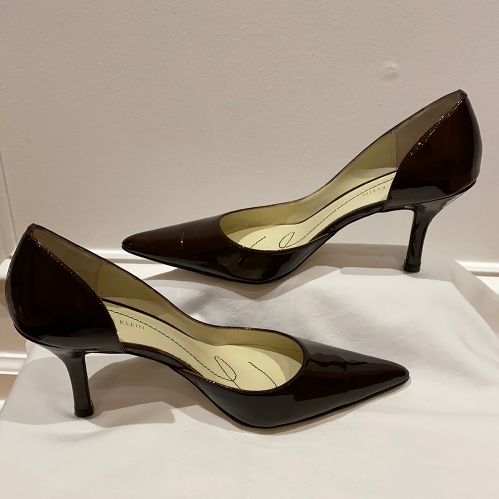 Anne Klein Brown Patton leather Pumps size 7.5M